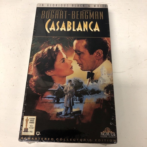 Casablanca (VHS, 1992) In Glorious Black And‎ White SEALED - Picture 1 of 3